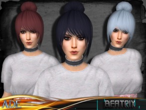 Sims 4 — Ade - Beatrix by Ade_Darma — New Hair mesh ll 27 colors ll Support HQ ll no morph ll smooth bones assignment ll