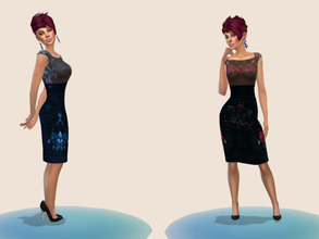 Sims 4 — Italian fashion Primavera 2017 by massy76it2 — A dress in eight variants. Great for all occasions.