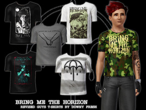 Sims 3 — Bring Me The Horizon T-Shirts for Guys V2 by Downy Fresh — Updated BMTH T-Shirts! I made this a new pack, rather
