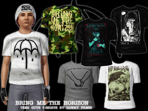 Sims 3 — Bring Me The Horizon T-Shirts for Teen Guys by Downy Fresh — Updated BMTH T-Shirts! Now available for teens