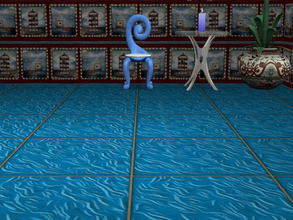 Sims 2 — Interior Ideas-Ocean Blue Set-Ocean Blue Tile by allison731 — Blue tile with wavy lines. Specifications: