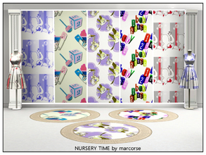 Sims 3 — Nursery Time_marcorse by marcorse — Five themed patterns for the nursery. [If you do not wish to download the