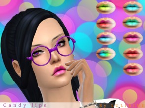 Sims 4 — Cndy lipstick by LULIRINE — Candy lipstick 9 colors By LULIRINE ^_^