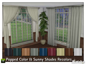 Sims 4 — Popped Colors & Sunny Shade Curtain Recolors by Mutske — Some recolors for the Popped Colors and Sunny Shade