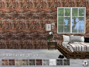 Sims 4 — Weathered Brick Walls by Torque3 — These detailed weathered brick walls bring a little realism to your builds,