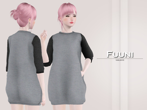 Sims 3 — Fuuni Sweater Dress by Nisuki — It's getting warmer, but maybe still a bit cold ~ Lets wear a sweater dress, ha!