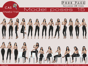 Sims 4 — Model poses 15 Selfie - Posepack-CAS- by HelgaTisha — Model poses 15 Pose pack - Including 24 poses - With chair