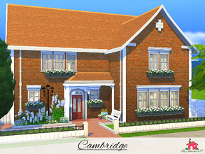 Sims 4 — Cambridge by sharon337 — Cambridge is a family home built on a 30 x 20 lot in Newcrest. Value $176,842 It has 4