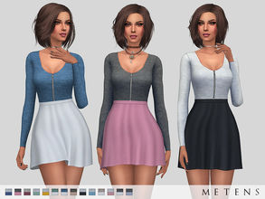 Sims 4 — Melusine Dress by Metens — Comes in 14 colours. EA mesh edit by me I hope you like it! :) Please if you notice