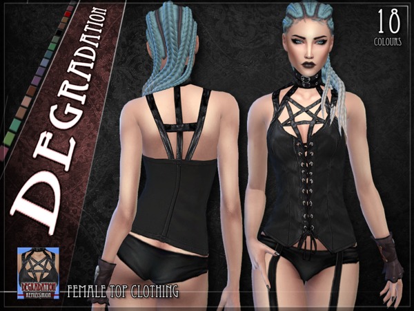 Sims 4 — Degradation Top - NonHQ by RemusSirion — Degradation Top for TS4 This is the standard version of the item. If