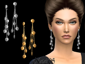 Sims 4 — NataliS_Polished discs dangling earrings by Natalis — Polished discs dangling earrings. FT-FA-YA 3 colors.