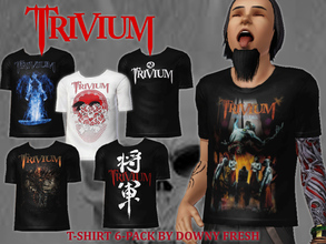 Sims 3 — Trivium T-Shirt 6-Pack for Guys by Downy Fresh by Downy Fresh — Trivium T-Shirts for adult male sims, uses a