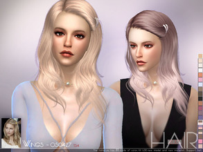 Sims 4 — WINGS-OS0427 by wingssims — This hair style has 20 kinds of color File size is about 11MB hope you like it