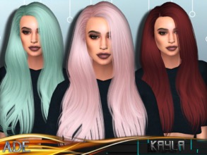 Sims 4 — Ade - Kayla by Ade_Darma — New Hair mesh ll 27 colors + 9 Ombres ll no morph ll smooth bones assignment ll