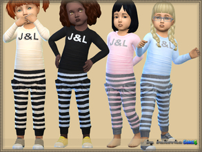 Sims 4 — Set J&L by bukovka — A set of clothes for Toddler girls. Includes: pants and t-shirt, installed