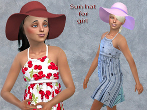 Sims 4 — sun hat for girl  by neissy — sun hat convesion for child girl found it in hat categories 6 colors
