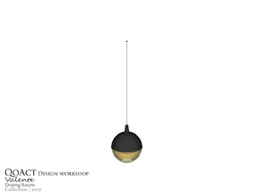 Sims 4 — Valente Ceiling Lamp Half Glass Pure Sphere    by QoAct — Part of the Valente Dining Room QoAct Design Workshop