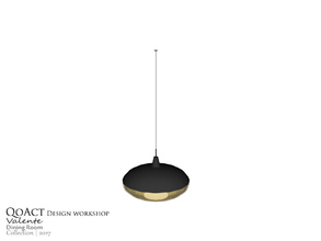 Sims 4 — Valente Ceiling Lamp Half Glass Flat Sphere    by QoAct — Part of the Valente Dining Room QoAct Design Workshop