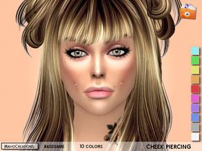 Sims 4 — Cheek Piercing (Ring Left Section) by MahoCreations — - basegame - 10 colors - teen to adult - female and male