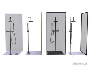 Sims 4 — Bathroom Baker - Shower by ShinoKCR — Contemporary Furniture Set for a Bathroom inspired by the Designer