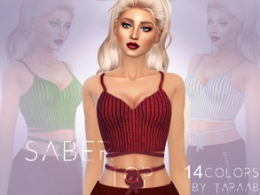 Sims 4 — Saber Top by taraab — A new top design that comes in 14 colors! Available for sims aged teen to elder and has