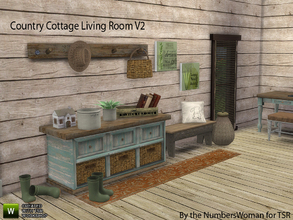 Sims 4 — Country Cottage Living V2 by TheNumbersWoman — That country feel and ambience reflected by the simple design.