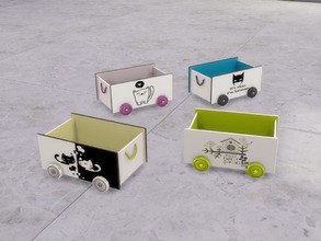 Sims 4 — The Cutie - Cart Decor by ung999 — The Cutie - Cart Decor Color Options : 4 Located at : Kids / Decor