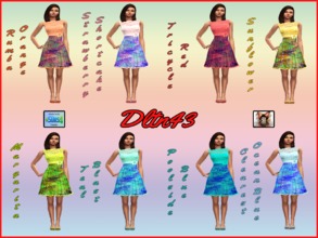 Sims 4 — NyGirlS4 Layered Lace Flare Dress Recolors - mesh needed by dltn43 — This is a recolor of NyGirlS4's Layered