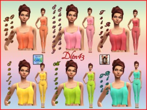 Sims 4 — NyGirlS4 Draped Crop Tank Recolors - mesh needed by dltn43 — This is a recolor of NyGirlS4 Draped Crop Tank.