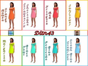 Sims 4 — Serenity Claire Off Shouler Dress Recolors - mesh needed by dltn43 — This is a recolor of Serenity-CC's Claire