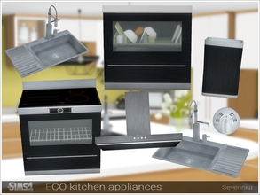 Sims 4 — ECO kitchen appliances by Severinka_ — A set of household appliances and electronics for the kitchen. 2 metal