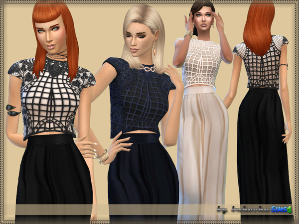 Sims 4 — Dress Female by bukovka — The dress is intended for women of all ages, set autonomously, a new mesh. 3 variants