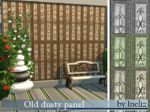 Sims 4 — Old dusty panel by Ineliz — A set of old washed panels in 4 colors. Enjoy!