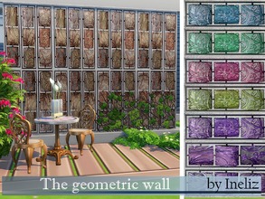 Sims 4 — The geometric wall by Ineliz — A set of abstract geometric wall patterns. Enjoy!