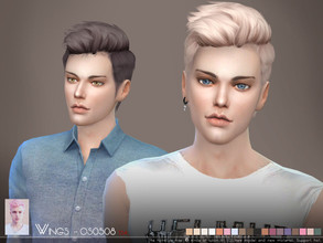 Sims 4 — WINGS-OS0508 by wingssims — This hair style has 18 kinds of color File size is about 24MB Out of a men's hair