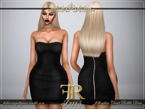 Sims 4 — Strapless Corset Bubble Dress by FashionRoyaltySims — 