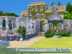 Sims 4 — Francesca Estate by Ineliz — A beautiful estate with many gorgeously decorated rooms and one secret vampire
