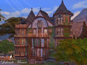 Sims 4 — Lakeside Manor (No CC) by AvenicciX — As the title says, this manor is situated on the shores of Forgotten