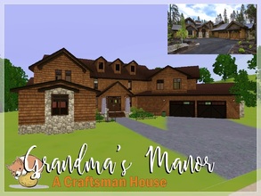 Sims 3 — Grandma's Manor: A Craftsman House by PotatoCorgi — Grandma's Manor is a craftsman house tucked away in a small,