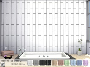 Sims 4 — Modern Tile Walls 2 by Torque3 — These modern tile walls have a slight glossy effect added to produce a nice