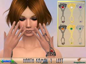 Sims 4 — Haath Kamal 1 - Left by DragonQueen — A hand flower of precious metal and stones. Available in six color