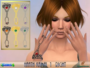 Sims 4 — Haath Kamal 1 - Right by DragonQueen — A hand flower of precious metal and stones. Available in six color