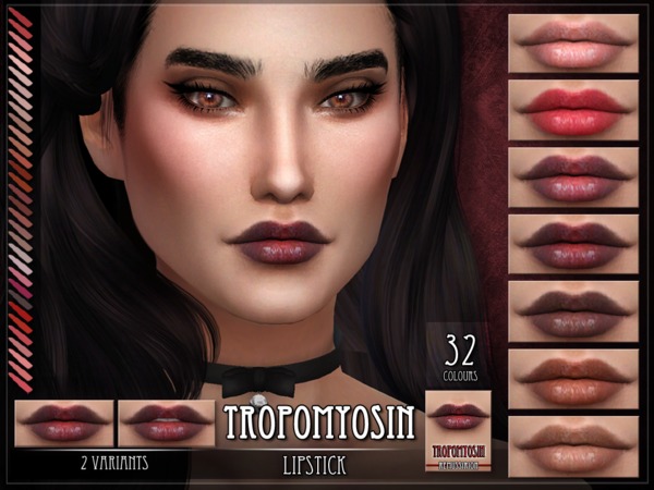 Sims 4 — Tropomyosin Lipstick by RemusSirion — Tropomyosin Lipstick for the Sims 4 HQ mod compatible, but the preview