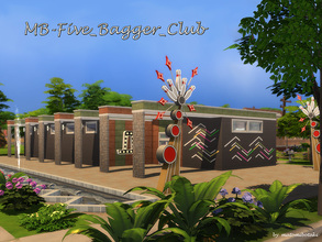 Sims 4 — MB-Five_Bagger_Club by matomibotaki — MB-Five_Bagger_Club. community lot with 3 bowling alley, lounge-bar,