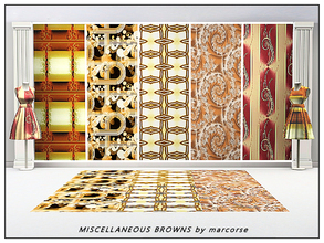 Sims 3 — Miscellaneous Browns_marcorse by marcorse — Five Abstract patterns in shades of brown. [If you do not wish to