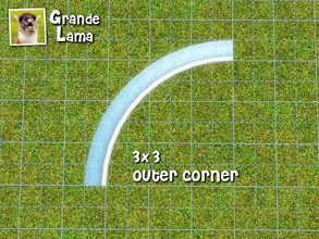 Sims 3 — Poolside - 3x3 outer corner by GrandeLama — Part of the GrandeLama Poolside set.
