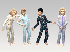 Sims 4 — Button up pyjamas by amberleilani — Set of 15 different patterned pyjama outfits, male and female Hope you