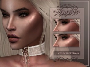Sims 4 — Highlight N1 Accessory and Tattoo, no blush by SayaSims — 15 Colour options Custom Thumbnail Two versions for