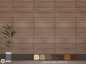 Sims 4 — Modern Wood Paneling by Torque3 — These modern wood panel walls have a very slight weathered look and provide a