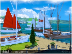 Sims 4 — Sea Yachts by Severinka_ — A set of sea yachts for decorating your lot and city. Several options for yachts: put